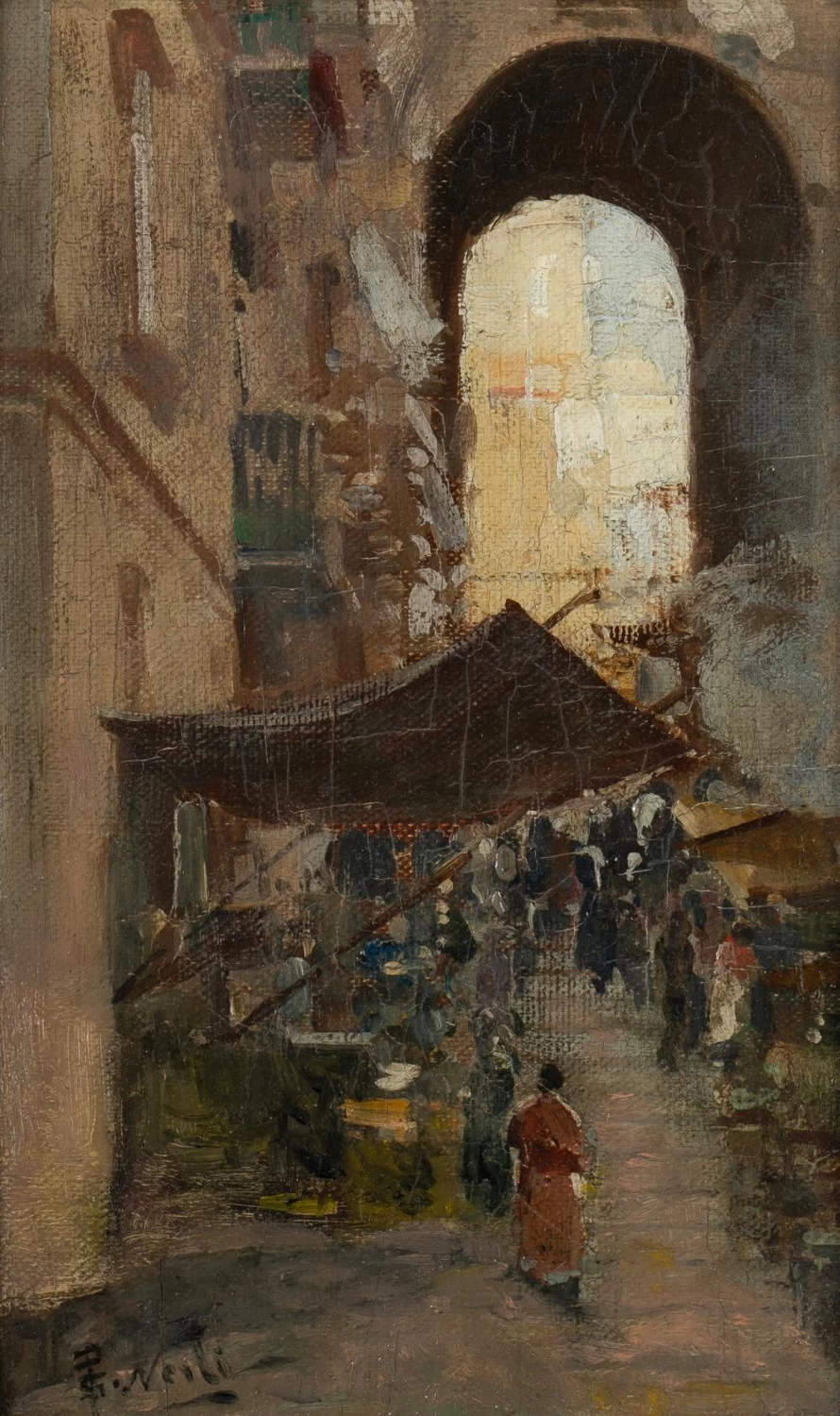 Scena di strada del Cairo
